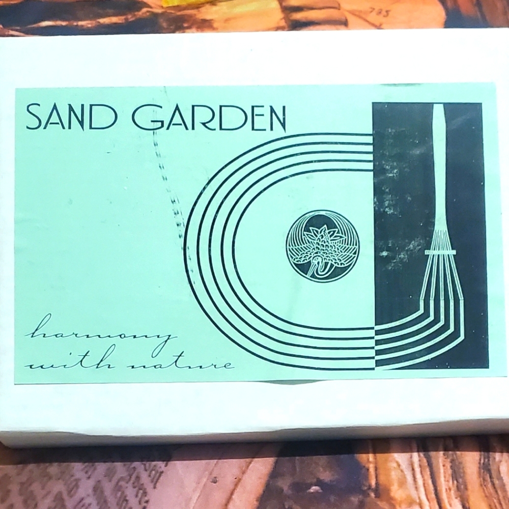 Small Rectangle Sand / Zen Garden Kit w/Base, Sand, Rocks, Rake NEW!